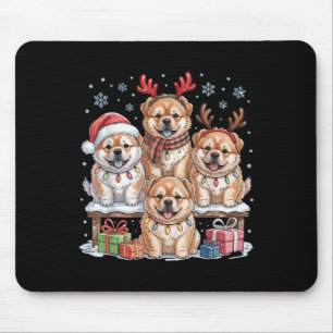 Cute Chow Chow Christmas Puppies Dog Lovers Funny Mouse Mat