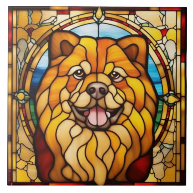 Cute Chow Chow Decorative Tile (Front)