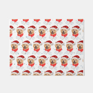 Cute Chow Chow Dog Christmas Pattern Doormat