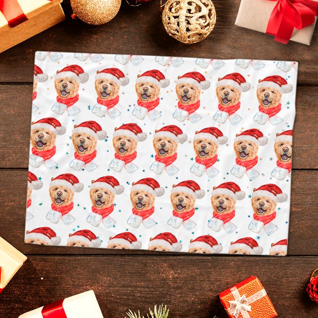 Cute Chow Chow Dog Christmas Pattern Fleece Blanket (Creator Uploaded)