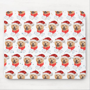 Cute Chow Chow Dog Christmas Pattern Mouse Mat