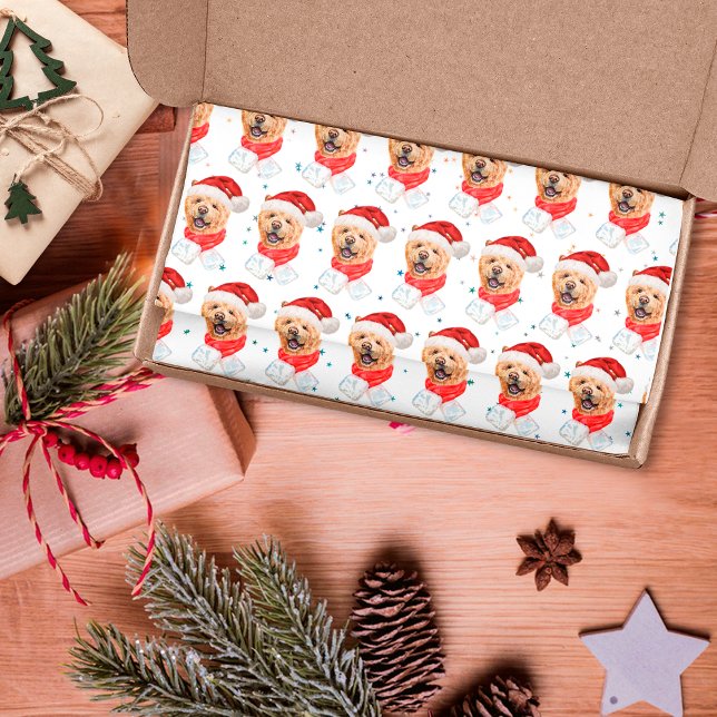 Cute Chow Chow Dog Christmas Pattern Tissue Paper (Creator Uploaded)