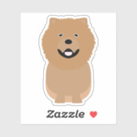 Cute Chow Chow Dog Puppy Pup Kiss Cut Vinyl