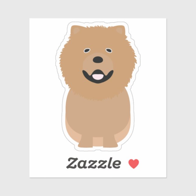 Cute Chow Chow Dog Puppy Pup Kiss Cut Vinyl (Sheet)