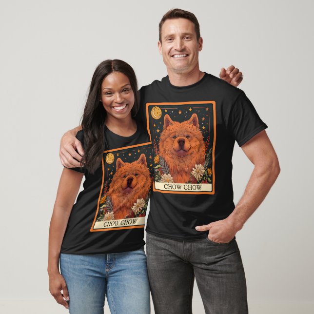 Cute Chow Chow Dog Tarot Card T-Shirt (Unisex)