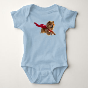 Cute Chow Chow Superhero Baby Bodysuit
