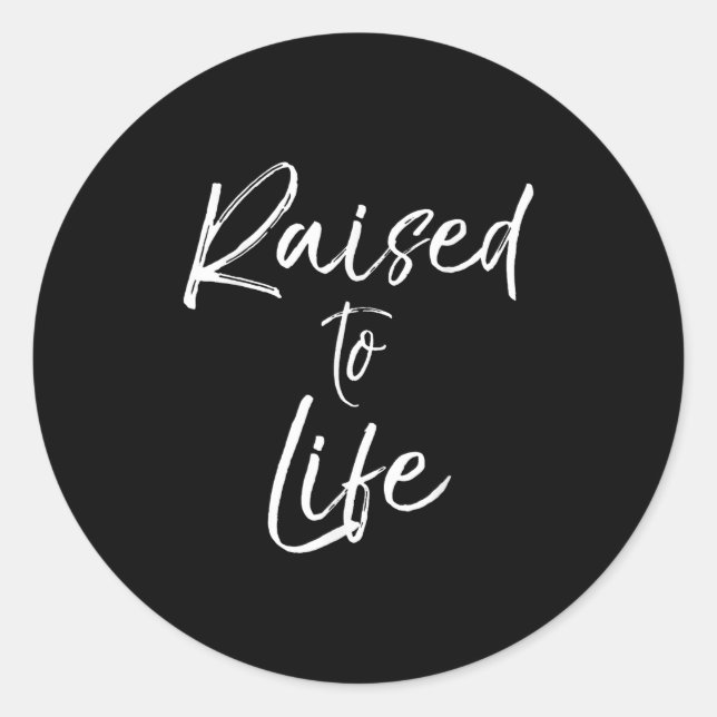 Cute Christian Baptism Gift For New Believers Rais Classic Round Sticker (Front)