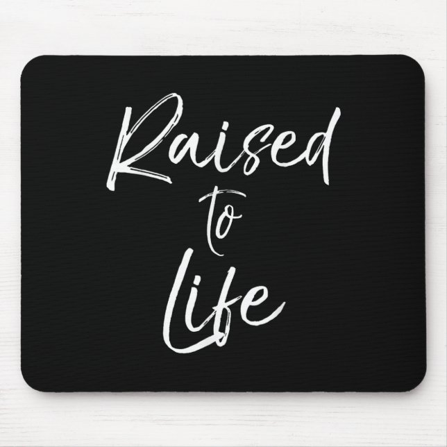 Cute Christian Baptism Gift For New Believers Rais Mouse Mat (Front)