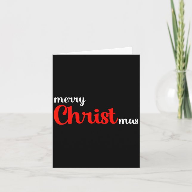 Cute Christian Christmas Shirt Faith Based Holiday Card (Front)