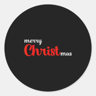 Cute Christian Christmas Shirt Faith Based Holiday Classic Round Sticker