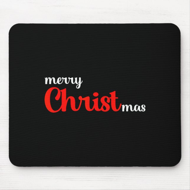 Cute Christian Christmas Shirt Faith Based Holiday Mouse Mat (Front)