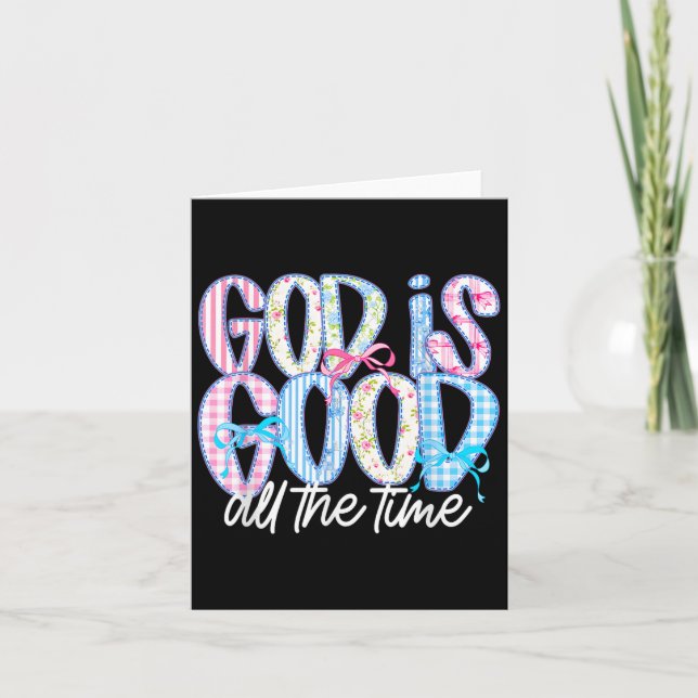 Cute Christian God Is Good All The Time Jesus Coqu Card (Front)