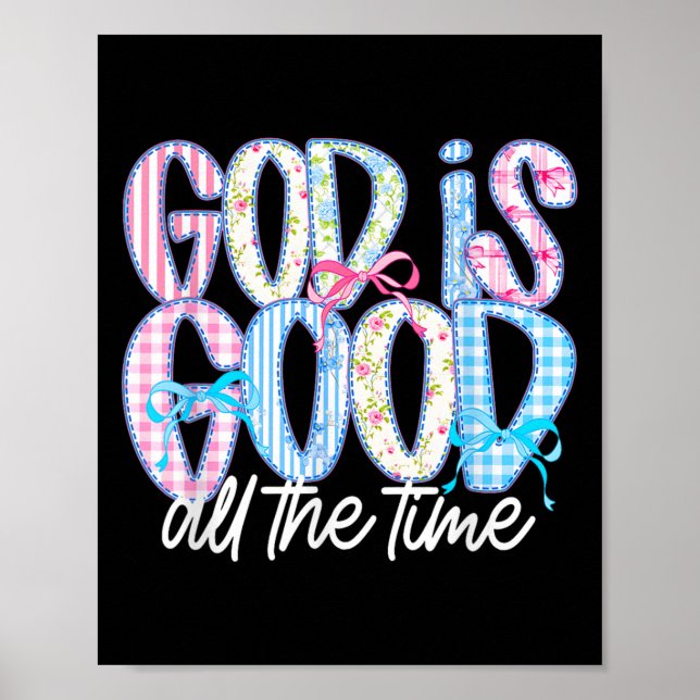 Cute Christian God Is Good All The Time Jesus Coqu Poster (Front)