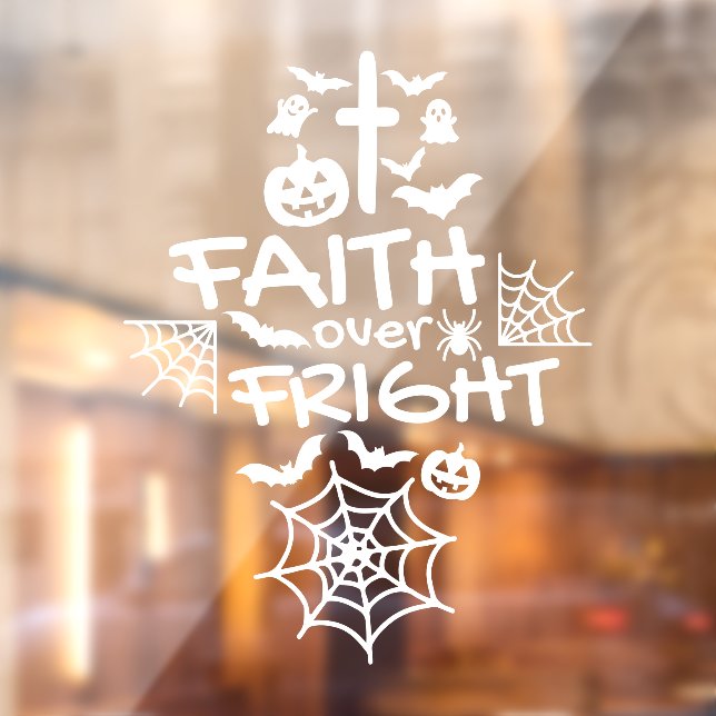 Cute Christian Halloween Faith over Fright Cling (Sheet 2)
