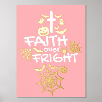Cute Christian Halloween Faith over Fright Foil Prints