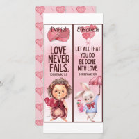 Cute Christian Love Bible Verses Kids Bookmarks