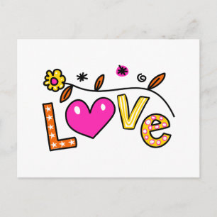Cute Christian Love Greeting Text Expression Postcard