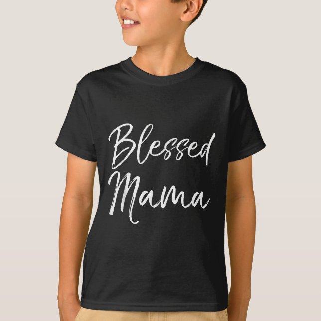 Cute Christian Mom Mother's Day Gift From Kids Ble T-Shirt (Front)