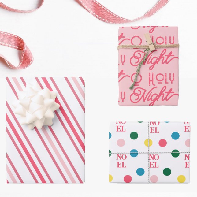 Cute Christian Pink Christmas  Wrapping Paper Sheet (Creator Uploaded)