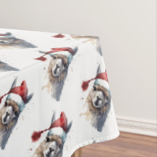 Cute Christmas Alpaca Tablecloth
