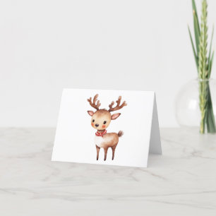 Cute Christmas and Holiday Reindeer BLANK  Card
