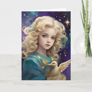 Cute Christmas Angel Custom Message Card