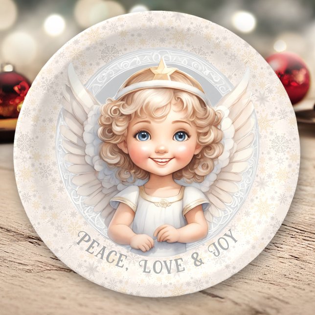 Cute Christmas Angel Paper Plates (Cute Christmas Angel Paper Plates)