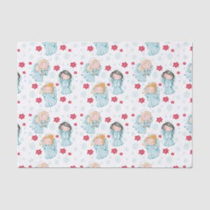 Cute Christmas Angels Tissue Paper