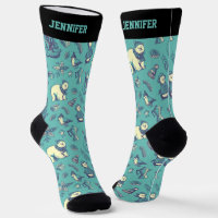 Cute Christmas Animal Pattern Penguin Polar Bear