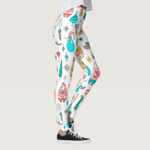 Cute Christmas Animals & Christmas Symbols Leggings