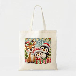 Cute Christmas Animals Design Bag