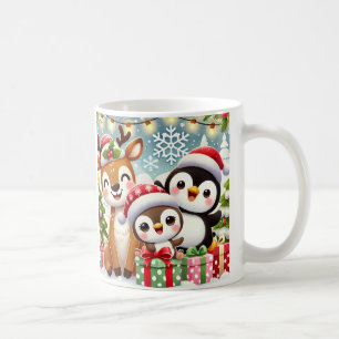 Cute Christmas Animals Design Mug