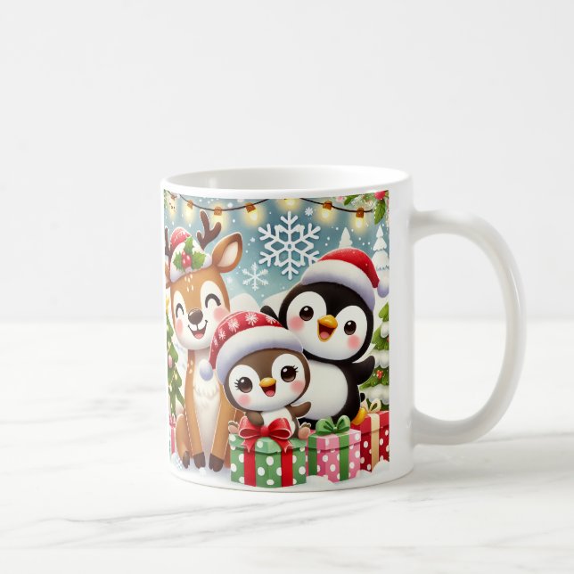 Cute Christmas Animals Design Mug (Right)