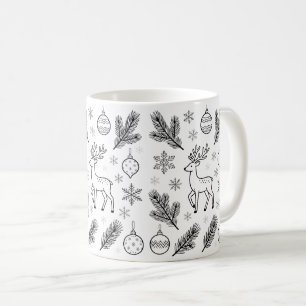 Cute Christmas Animals Illustration mugs