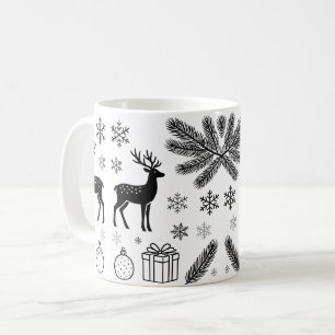 Cute Christmas Animals Illustration mugs