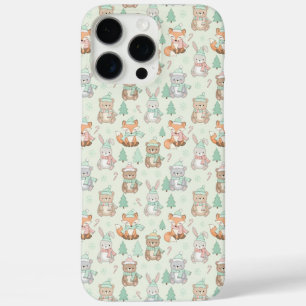 Cute Christmas Animals Seamless Pattern iPhone 16 Pro Max Case