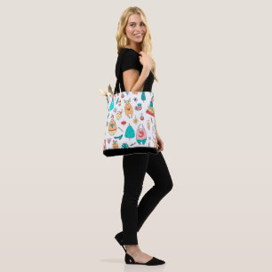 Cute Christmas Animals Seamless Pattern Tote Bag