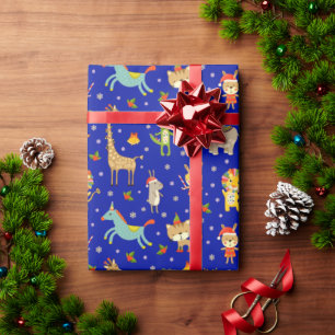 Cute Christmas Animals Wrapping Paper