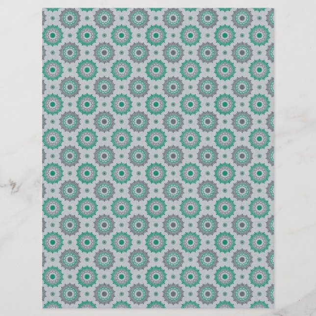 Cute Christmas At The Table Scrapbook Paper (Front)