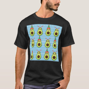 Cute Christmas Avocado Pattern T-Shirt