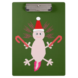 Cute Christmas Axolotl Clipboard