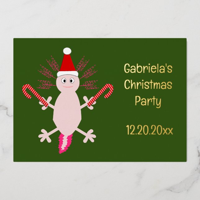 Cute Christmas Axolotl Custom (Front)