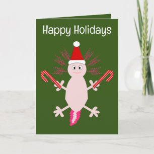 Cute Christmas Axolotl Custom Card