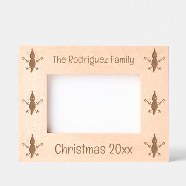 Cute Christmas Axolotl Custom Etched Frames (Front)