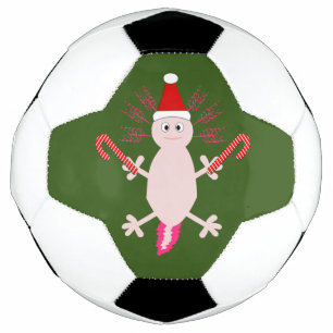Cute Christmas Axolotl Football