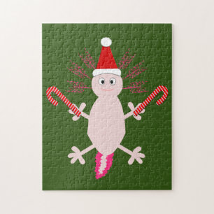 Cute Christmas Axolotl Jigsaw Puzzle