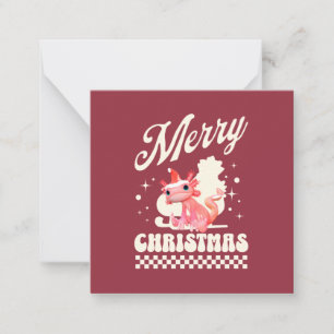 Cute Christmas Axolotl Merry Christmas Card
