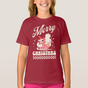 Cute Christmas Axolotl Merry Christmas T-Shirt