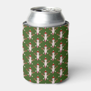 Cute Christmas Axolotl Patterned Can Cooler