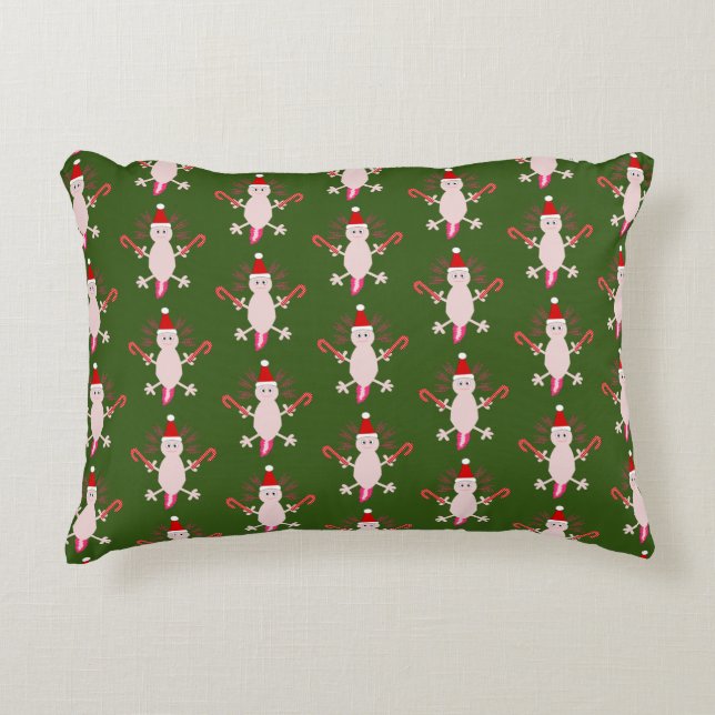 Cute Christmas Axolotl Patterned Double Side Decorative Cushion (Front)